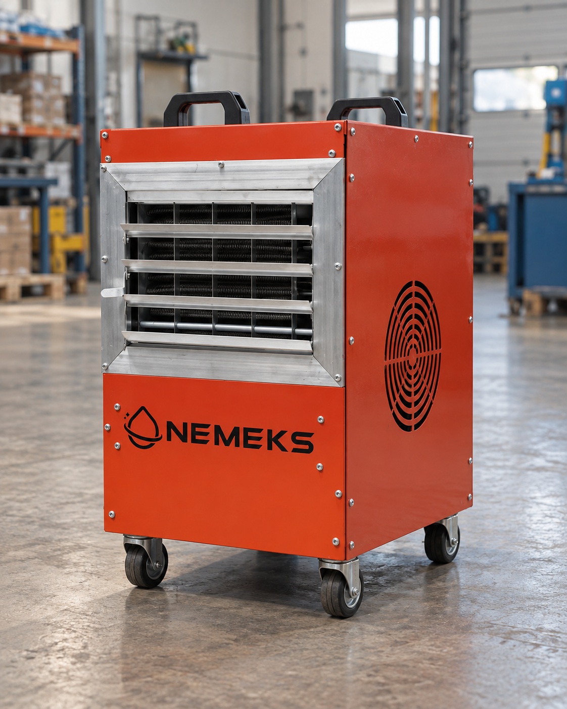 Tekerlekli Elektrikli Isıtıcı — Nem alma cihazıyla birlikte önerilir