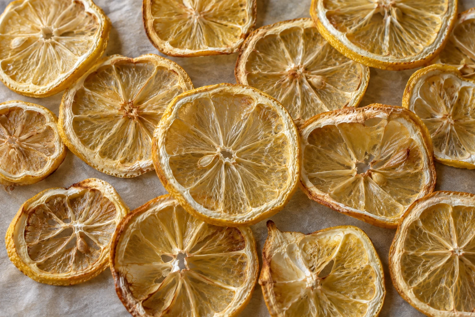 Kurutulmuş limon ürününün yakından görünümü